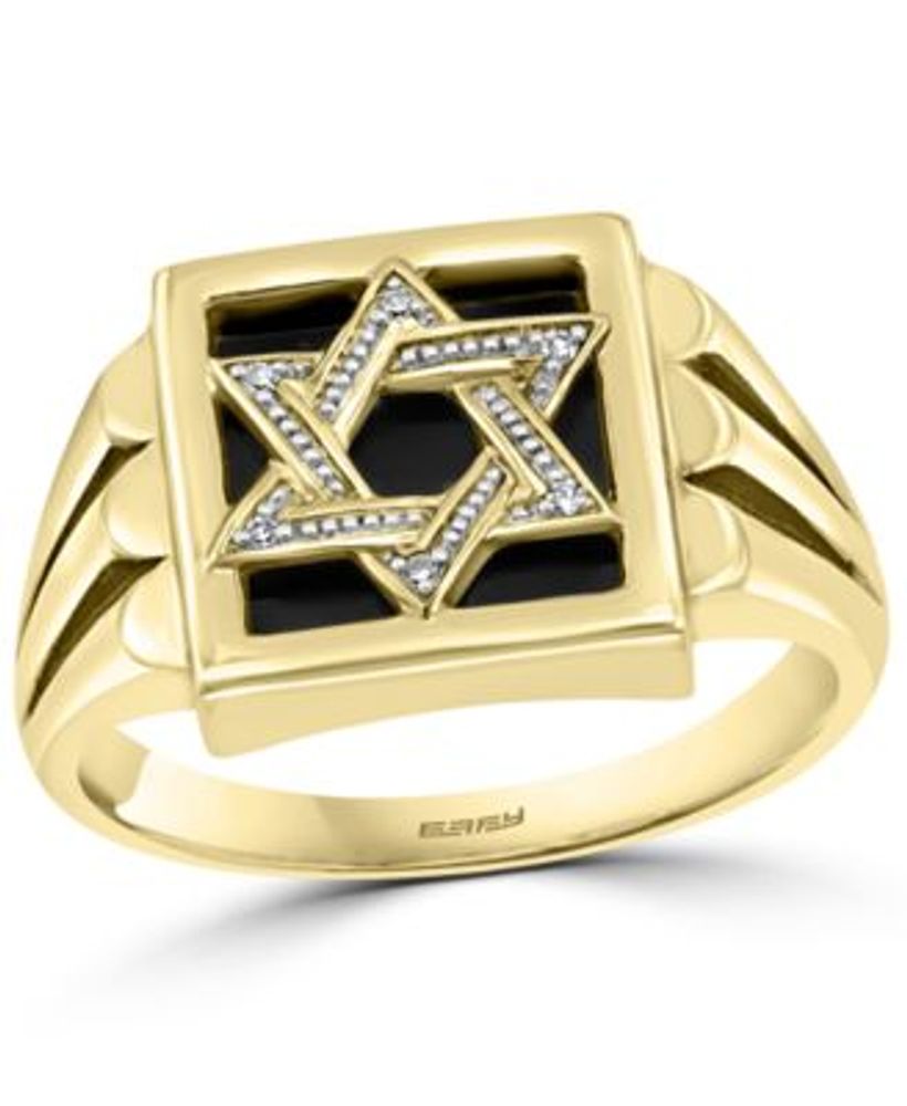 Jewish Jewelry Star of David Chain Ring in Silver or Gold - Etsy Sweden