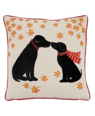 Black Lab Puppy Love Decorative Pillow, 16" x 16"
