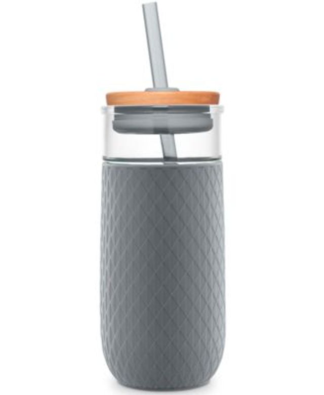 Ello Kids Water Bottle with Straw - Gray