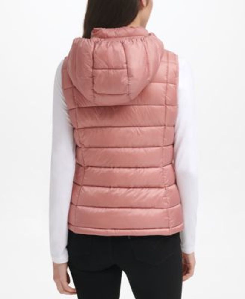 Women's Packable Hooded Down Puffer Vest, Created for Macy's