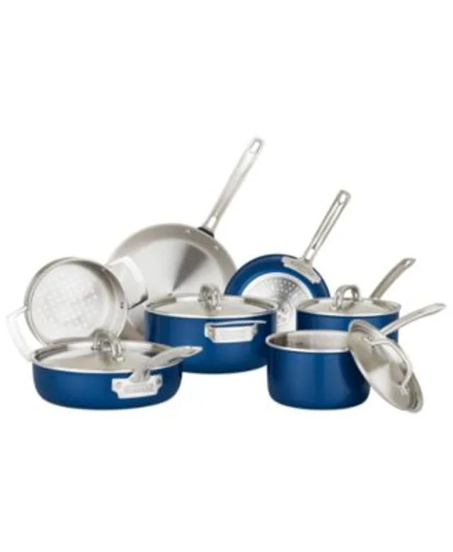 GreenPan Levels 11-Pc. Stainless Steel Stackable Ceramic Nonstick Cookware  Set, Created for Macy's - Macy's