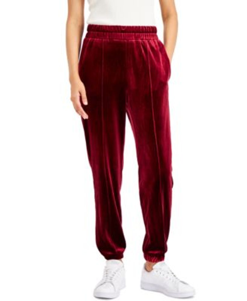 Women's Velvet Jogger Pants, Created for Macy's