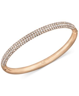 Rose Gold-Tone Crystal Bangle Bracelet