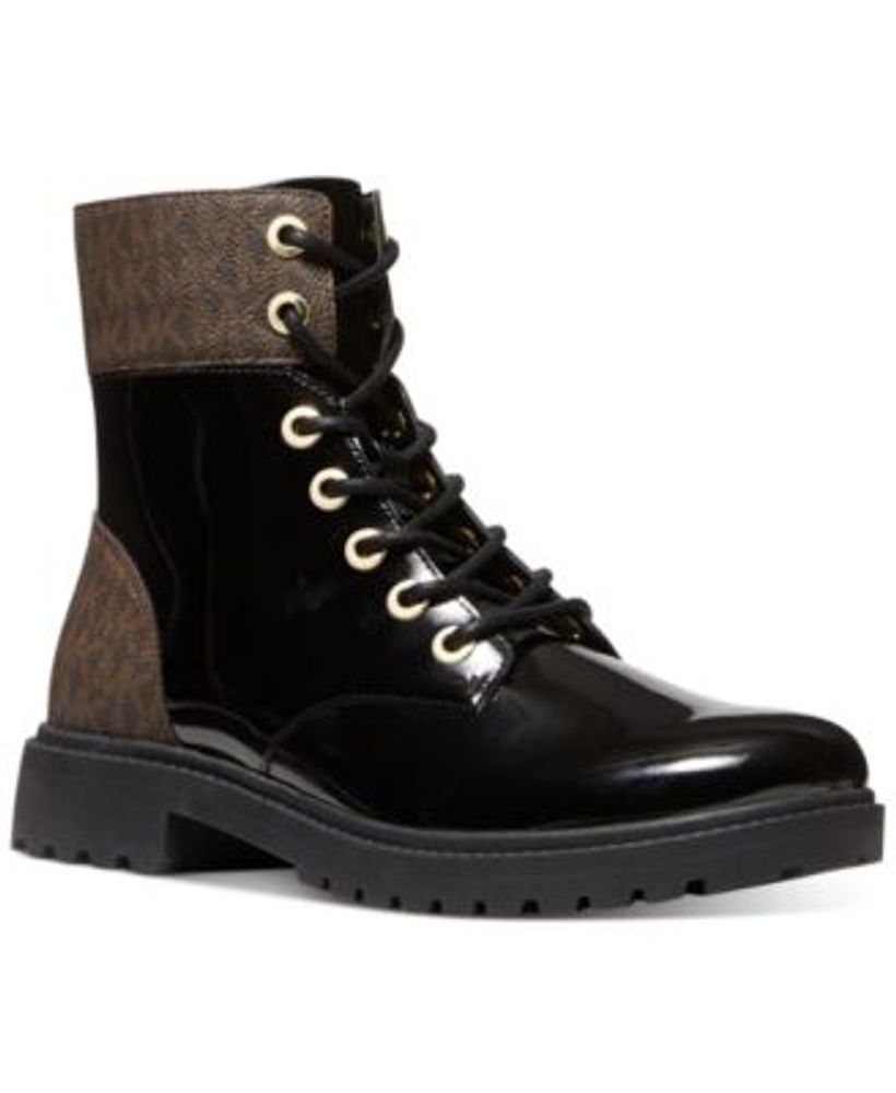 Michael Kors Women's Alistair Lace-Up Lug Sole Combat Booties | Connecticut  Post Mall