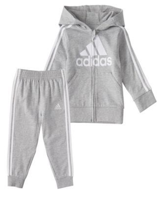 Baby Boys Zip Front French Terry Hooded Jacket and Jogger Pants, 2 Piece Set