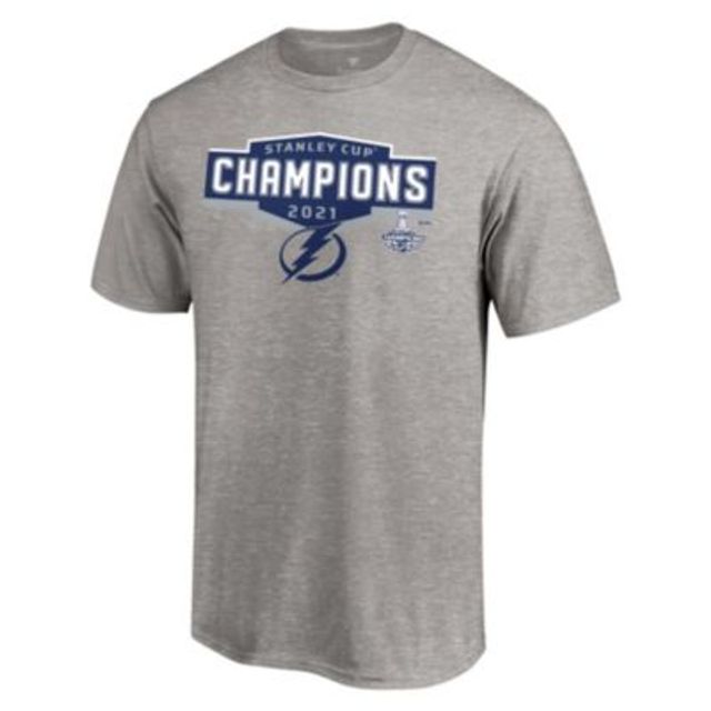 Men's Fanatics Branded Heathered Gray Tampa Bay Lightning 2021 Stanley Cup  Champions Jersey Roster T-Shirt 