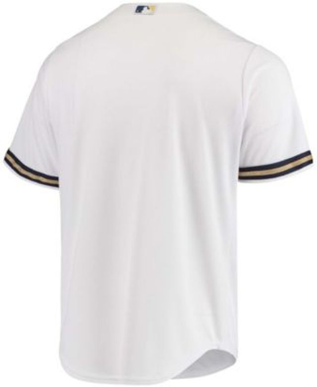 Men's Majestic Gray Milwaukee Brewers Team Official Jersey