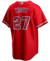 Nike Men's Los Angeles Angels Mike Trout Red Alternate Replica Player Jersey