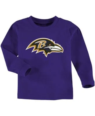 Lamar Jackson Baltimore Ravens Youth Mainliner Name & Number Long Sleeve T- Shirt - Purple