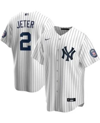 Majestic Women's Short-Sleeve Derek Jeter Patch Pinstripe T-Shirt - Macy's