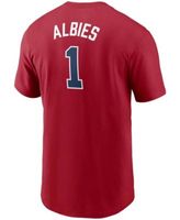 Men's Nike Matt Olson Red Atlanta Braves Name & Number T-Shirt