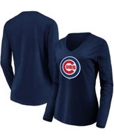 Chicago Cubs Fanatics Branded Women's Core Team Lockup Long Sleeve