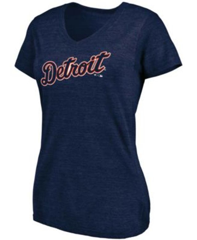 Men's Fanatics Branded Navy Detroit Tigers Weathered Official Logo  Tri-Blend T-Shirt