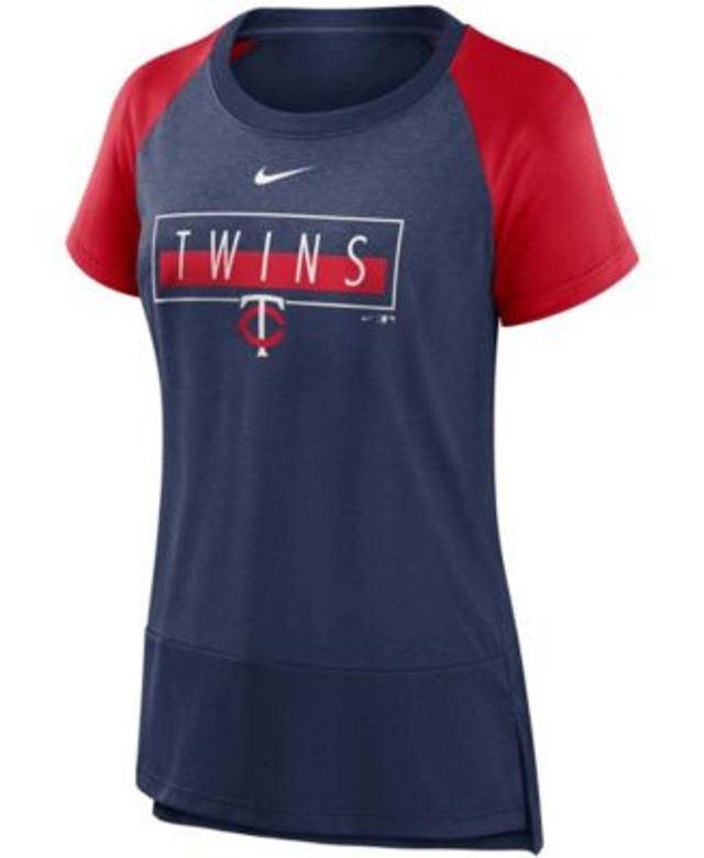 Women's Navy/Heather Gray Minnesota Twins Plus Size Colorblock T-Shirt