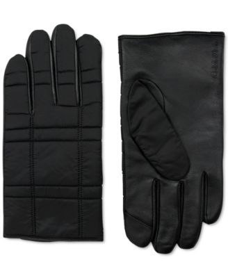 Men's Quilted Leather Gloves