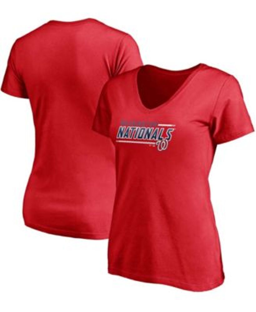Women's Navy/Red Cleveland Indians Plus Size V-Neck Jersey T-Shirt