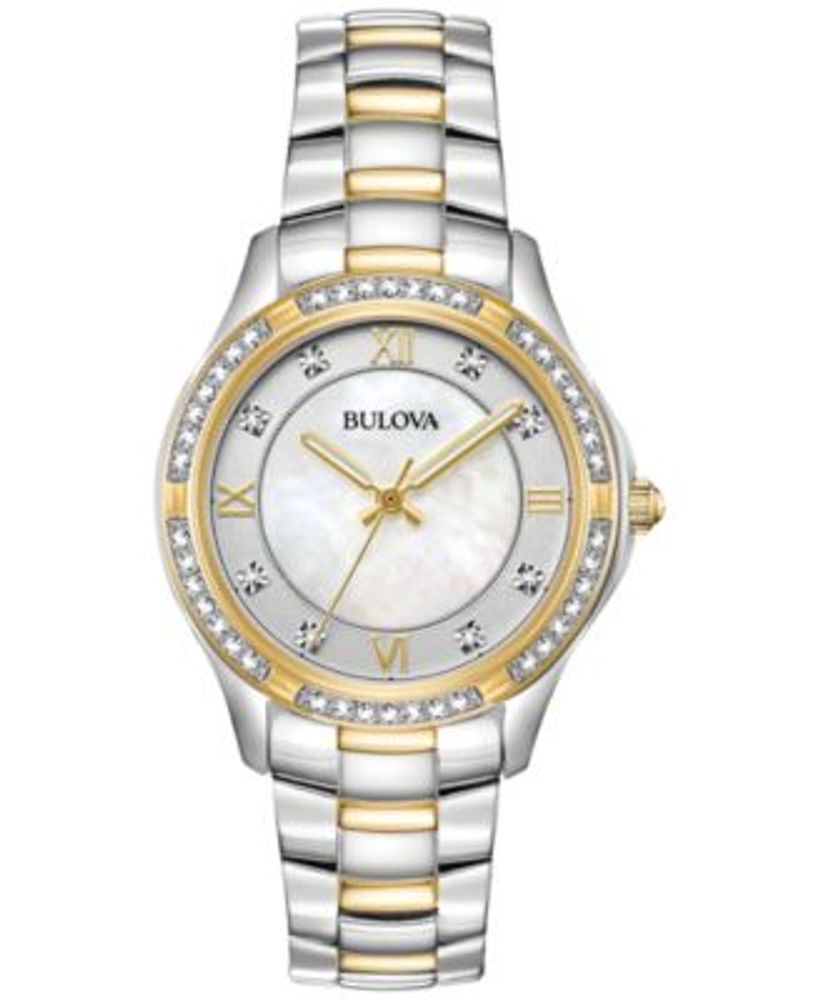 bulova women's gold tone bracelet watch