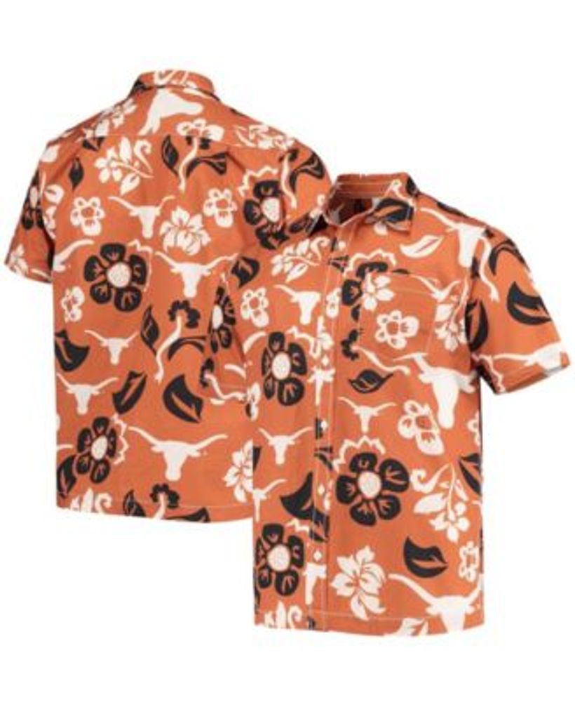 Men's Wes & Willy Orange Syracuse Orange Floral Button-Up Shirt