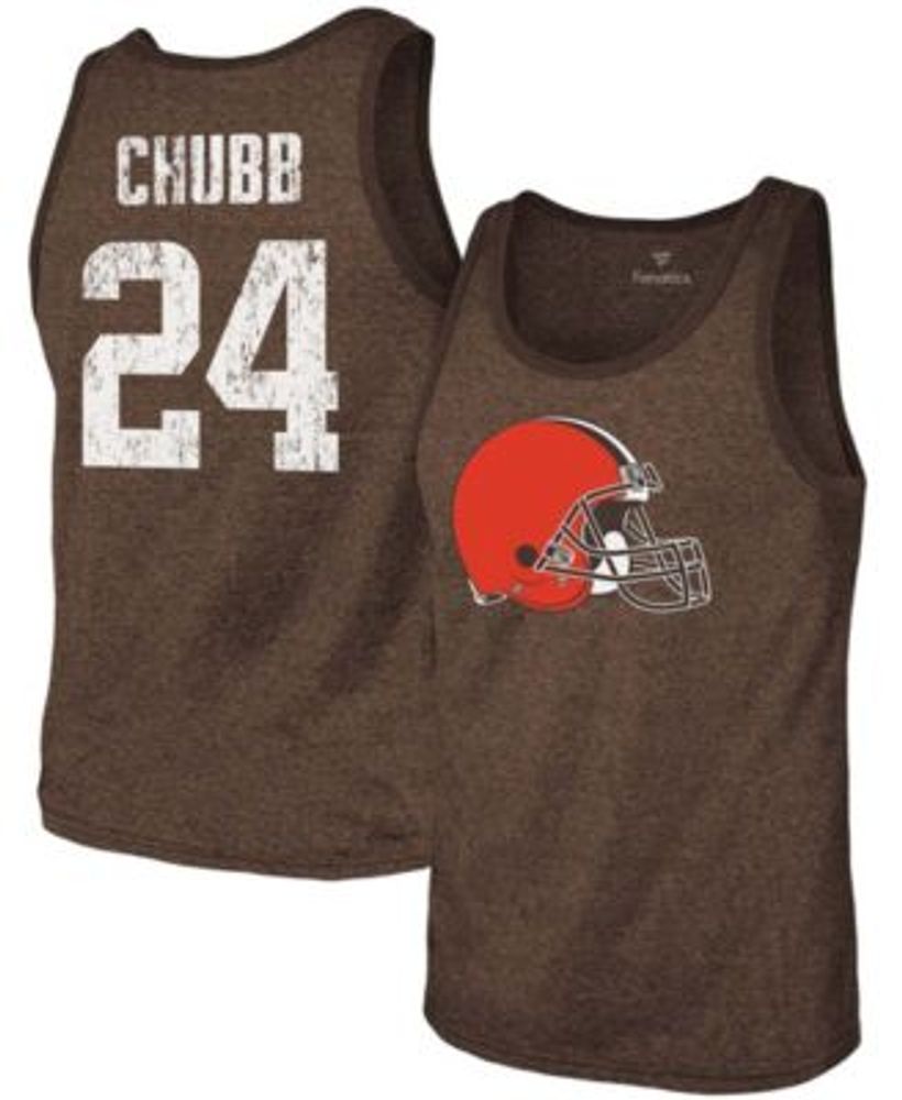 Fanatics Men's Nick Chubb Heathered Brown Cleveland Browns Name
