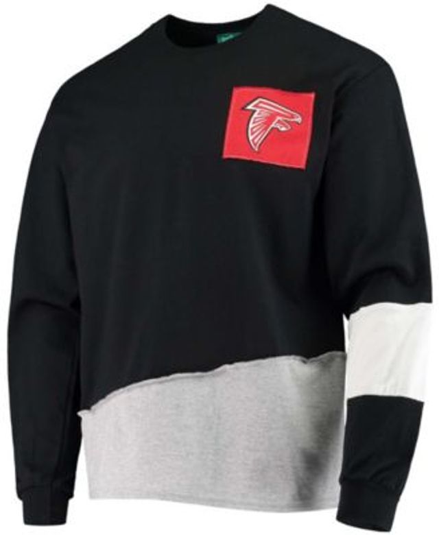 Men's Refried Apparel Black/Red Atlanta Falcons Upcycled Split T-Shirt, Size: Medium