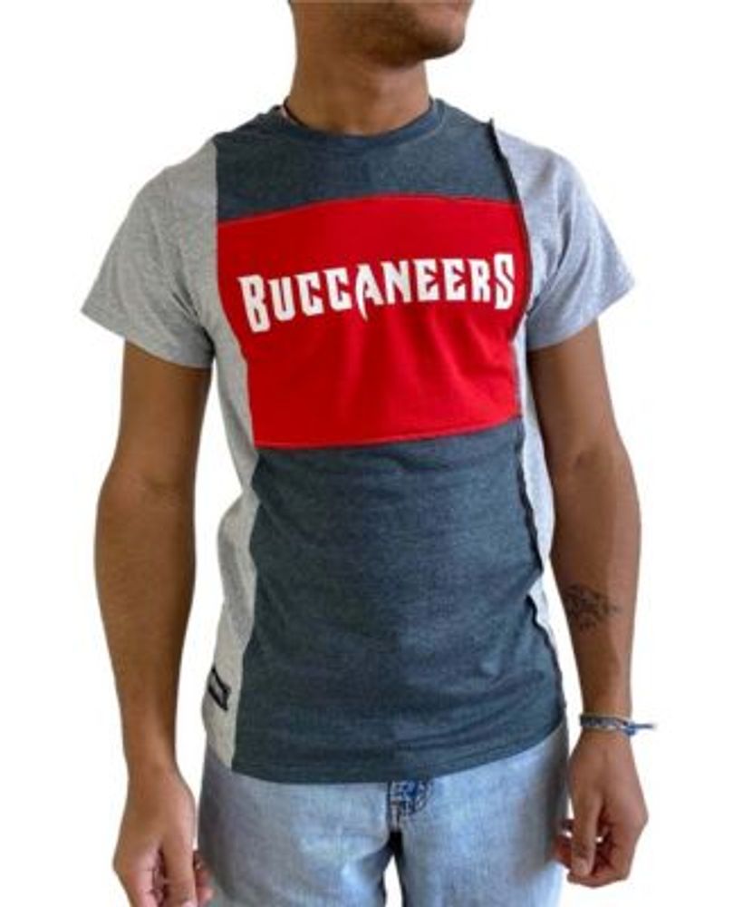 Refried Apparel Men's Heathered Pewter Tampa Bay Buccaneers Split T-shirt