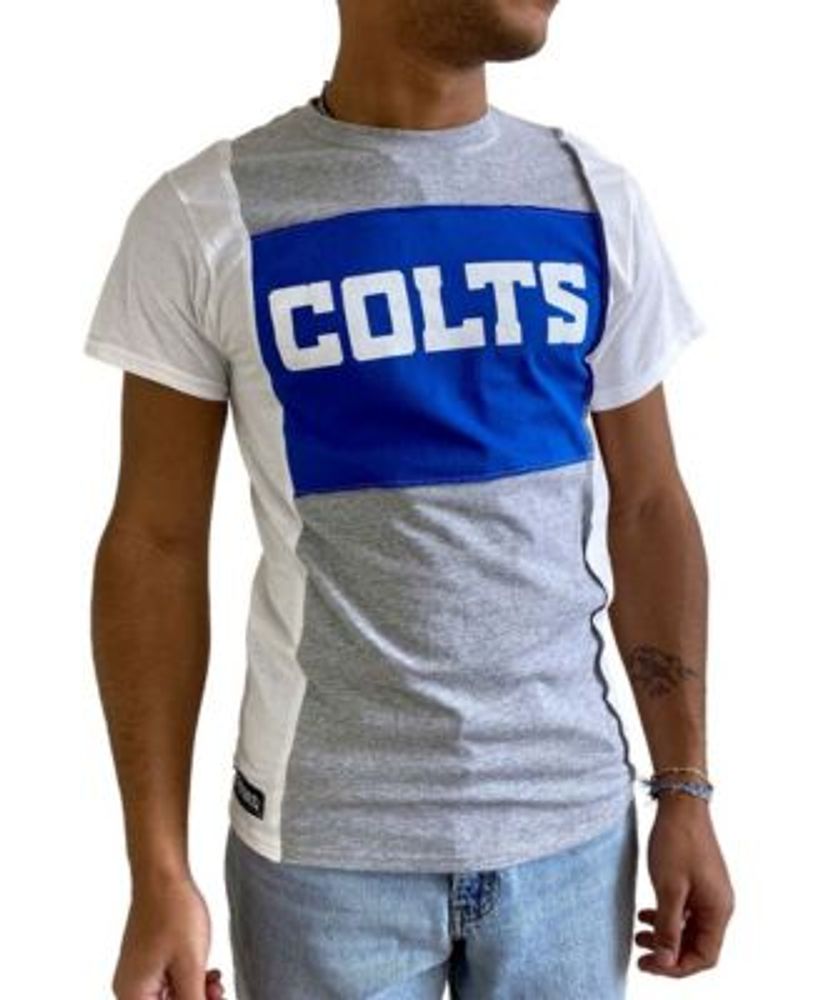 Men's Refried Apparel Gray/Royal Indianapolis Colts Sustainable Upcycled  Split T-Shirt