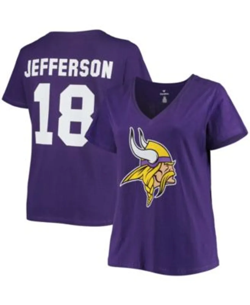 Justin Jefferson Minnesota Vikings Nike Youth Team Player Name & Number T- Shirt - Purple