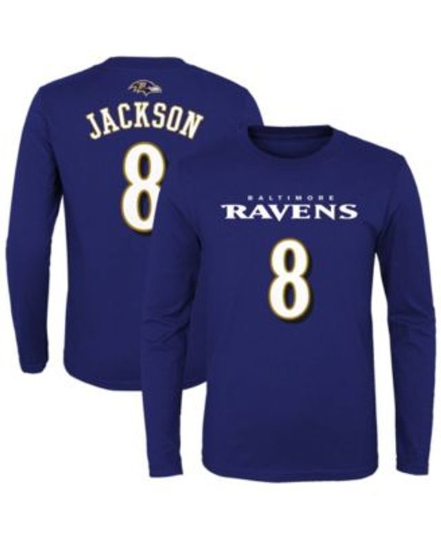 Lamar Jackson Baltimore Ravens Youth Mainliner Name & Number Long