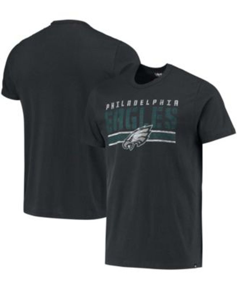 47 Brand Men's Black Philadelphia Eagles Team Stripe T-shirt