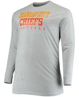 Men's Fanatics Branded Heathered Gray Tennessee Titans Big & Tall Practice Long Sleeve T-Shirt