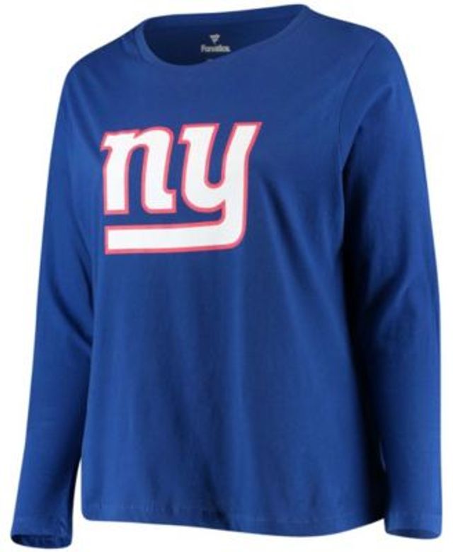 Women's Fanatics Branded Royal/Red New York Giants Ombre Long Sleeve T-Shirt