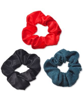3-Pc. Mixed Color Hair Scrunchie Set, Created for Macy's