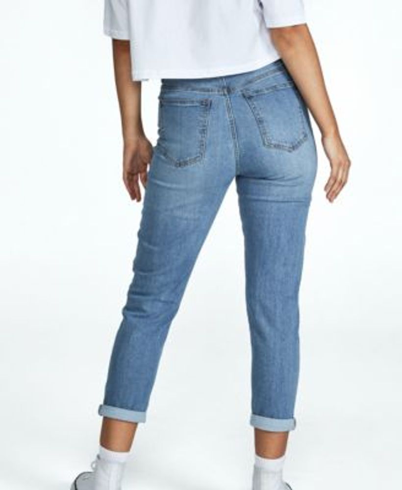 Women's Stretch Ripped Mom Jeans