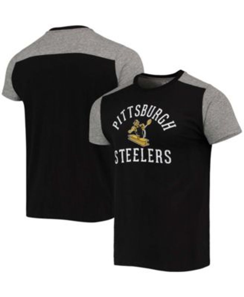 Women's Majestic Heathered Gray Pittsburgh Steelers Plus Size