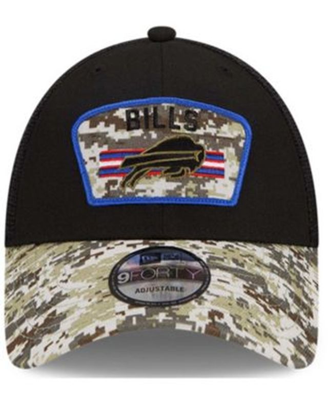 Men's New Era Black/Camo Buffalo Bills 2021 Salute To Service Trucker  9FORTY Snapback Adjustable Hat