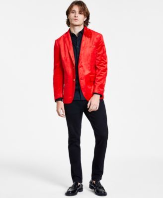 Men's Classic-Fit Velvet Blazer, Created for Macy's