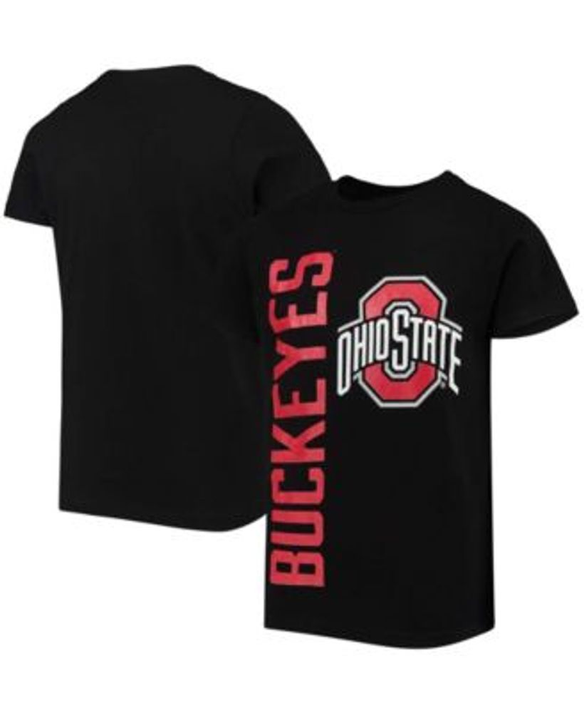 Youth Boys Black Ohio State Buckeyes Vertical Leap T-shirt