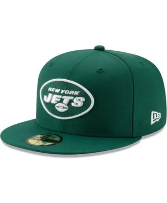 Men's New Era Cream York Jets Chrome Color Dim 59FIFTY Fitted Hat