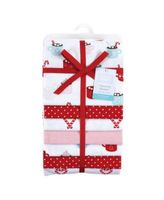 Baby Girls Cotton Flannel Receiving Blankets, Set of 7