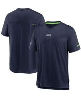 Nike Men's College Navy and Neon Green Seattle Seahawks Pop Performance T- shirt