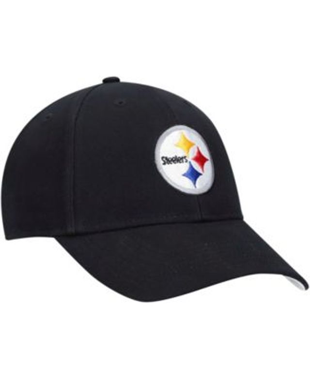 Youth New Era Black Pittsburgh Steelers Marl Cuffed Knit Hat with Pom