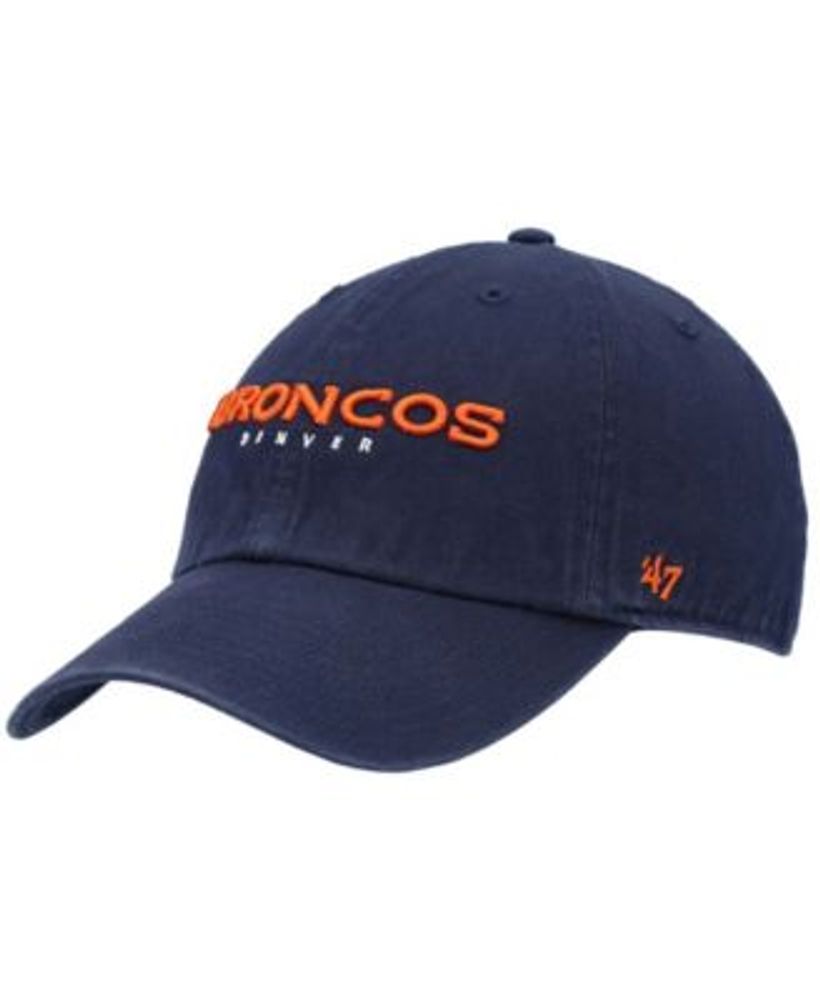 Retro Denver Broncos Blue and Orange Embroidered Snapback 