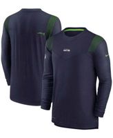 Men's Nike College Navy Seattle Seahawks Sideline Lockup Performance Long  Sleeve T-Shirt