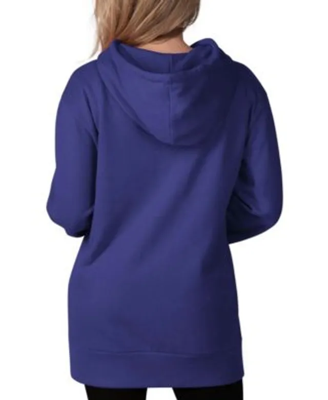 Women's New Era Purple Baltimore Ravens Foil Sleeve Pullover Hoodie