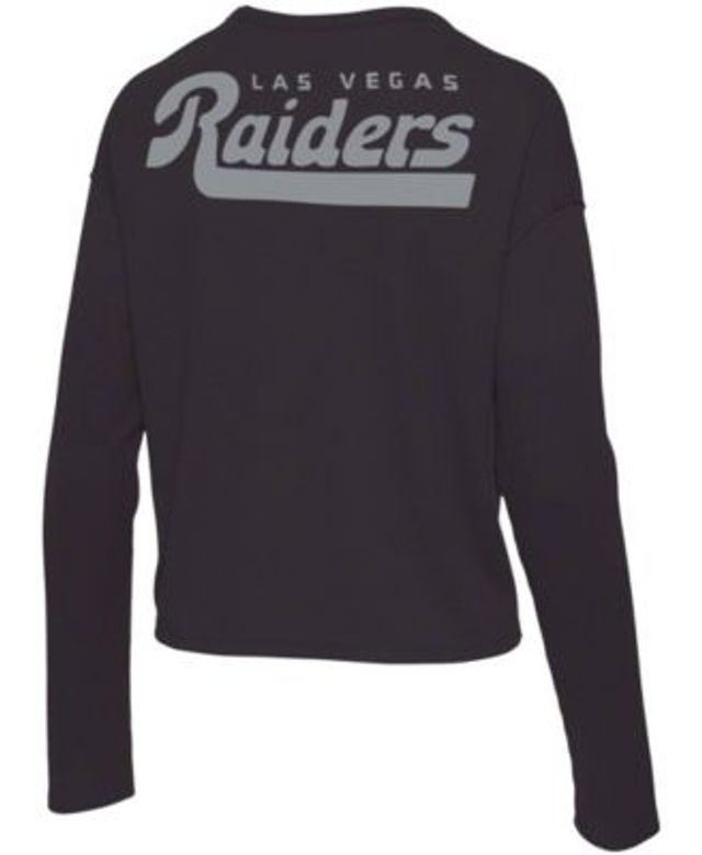 Women's G-III 4Her by Carl Banks Black Las Vegas Raiders Post Season Long Sleeve V-Neck T-Shirt Size: Small