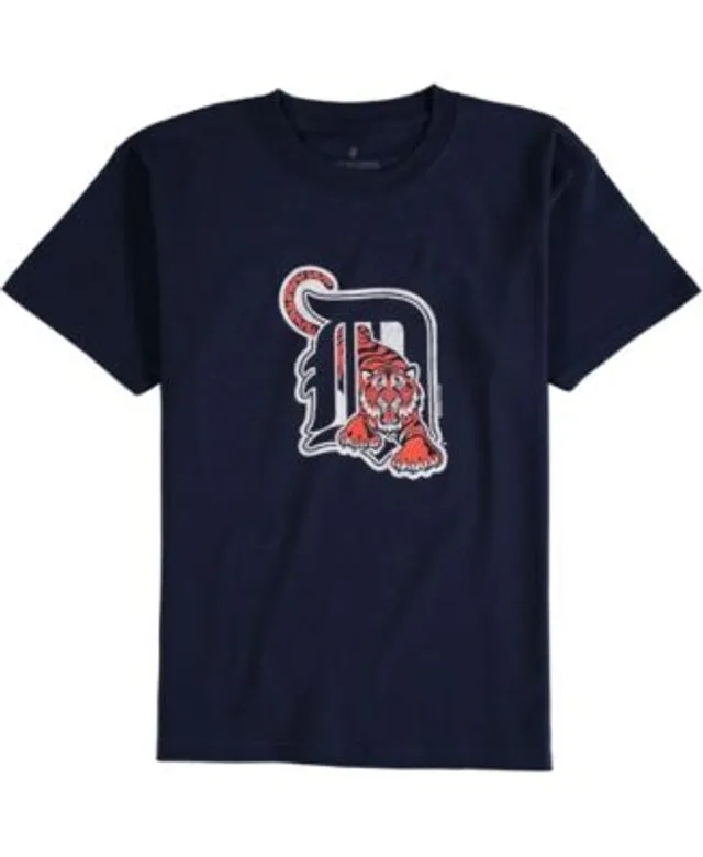 Detroit Tigers Youth Distressed Logo T-Shirt - Orange