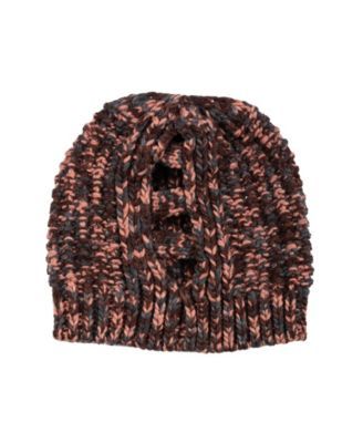 New San Diego Co Dark Brown  BEAR EARS CAP & POM Faux Fur One size gift 