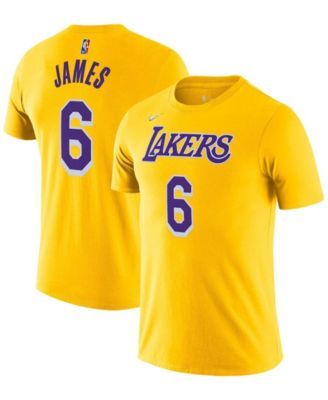 Nike LeBron James Black Los Angeles Lakers Name & Number Mamba T-Shirt