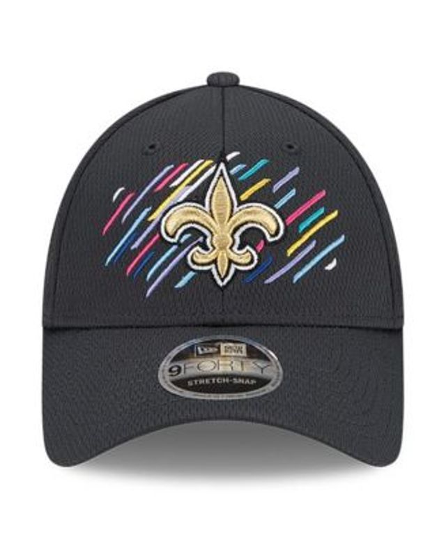 New Era NFL New Orleans Saints 59FIFTY Crucial Catch Cancer Fitted Hat Sz 7  3/4