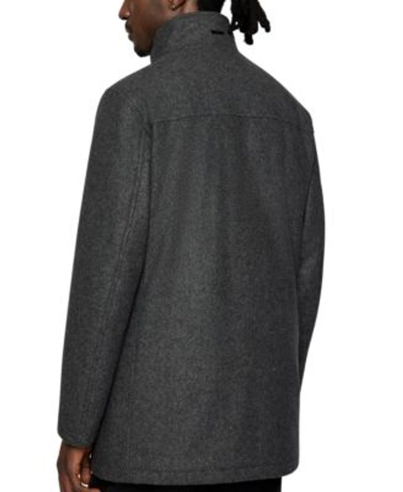 BOSS Men's Regular-Fit Wool Coat
